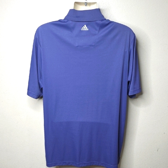 142 Adidas Rich Purple Gray White Polo Shirt Sporty Design Clima Cool Golf Xl - Picture 3 of 8